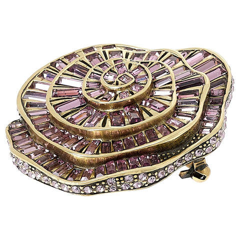 Heidi Daus Baguette Rose Light Amethyst-Color Crystal Pin, 2"