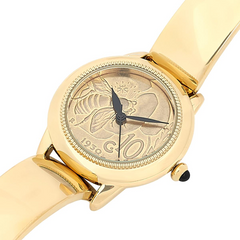 Bellezza Centessimi 10-Lira Coin Bracelet Watch, 6"-7-1/4"