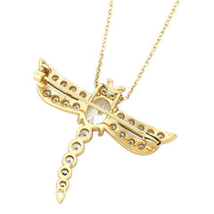 Absolute Sterling Silver Goldclad Dragonfly Pin/Pendant with Chain, 19"