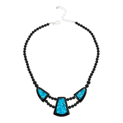 Jay King Sleeping Beauty Turquoise Inlay& Chalcedony Necklace, 18"