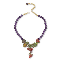 Heidi Daus "Captivating Compote" Multicolor Crystal Fruit Necklace, 16"