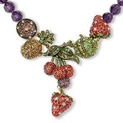 Heidi Daus "Captivating Compote" Multicolor Crystal Fruit Necklace, 16"