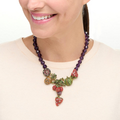 Heidi Daus "Captivating Compote" Multicolor Crystal Fruit Necklace, 16"