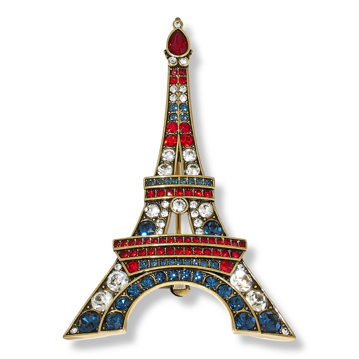 Heidi Daus "Eiffel Tower" Multicolor Crystal Pin, 3"