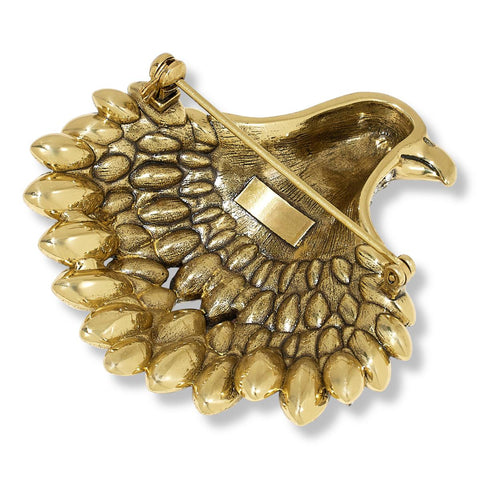 Heidi Daus "Marquis Eagle" Multicolor Crystal Pin, 2-1/4"