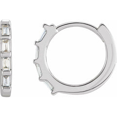 1/10 CTW Natural Diamond Huggie Earrings