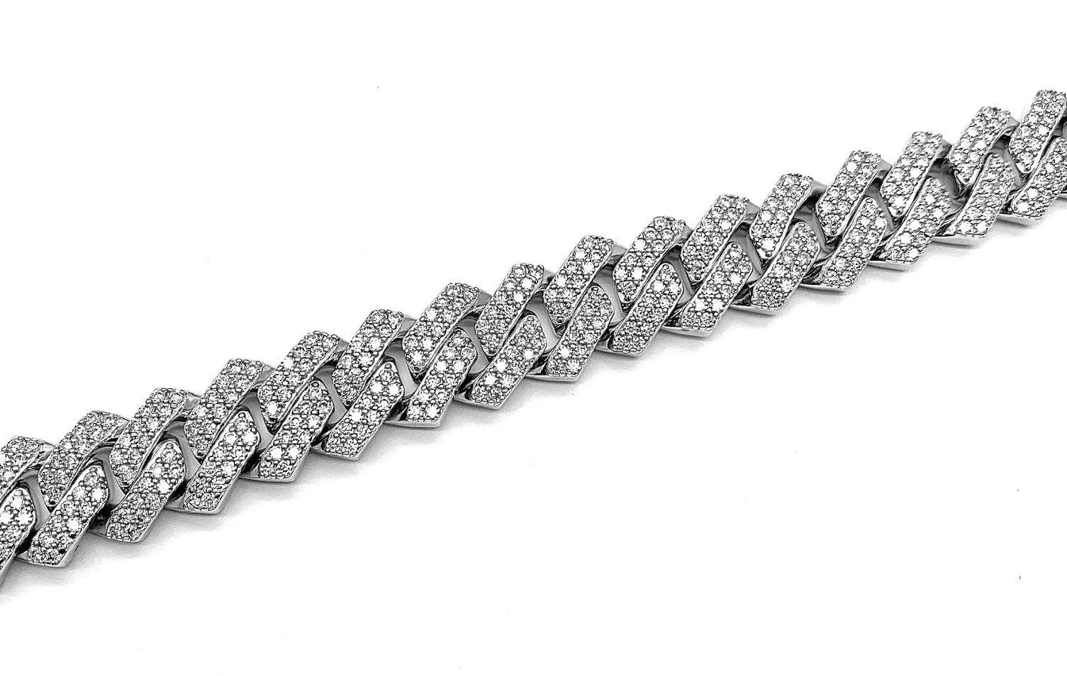 25CT DEF-VVS Moissanite Cuban Link Chain 12mm 22" 145G - Luxury