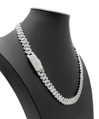 25CT DEF-VVS Moissanite Cuban Link Chain 12mm 22" 145G - Luxury