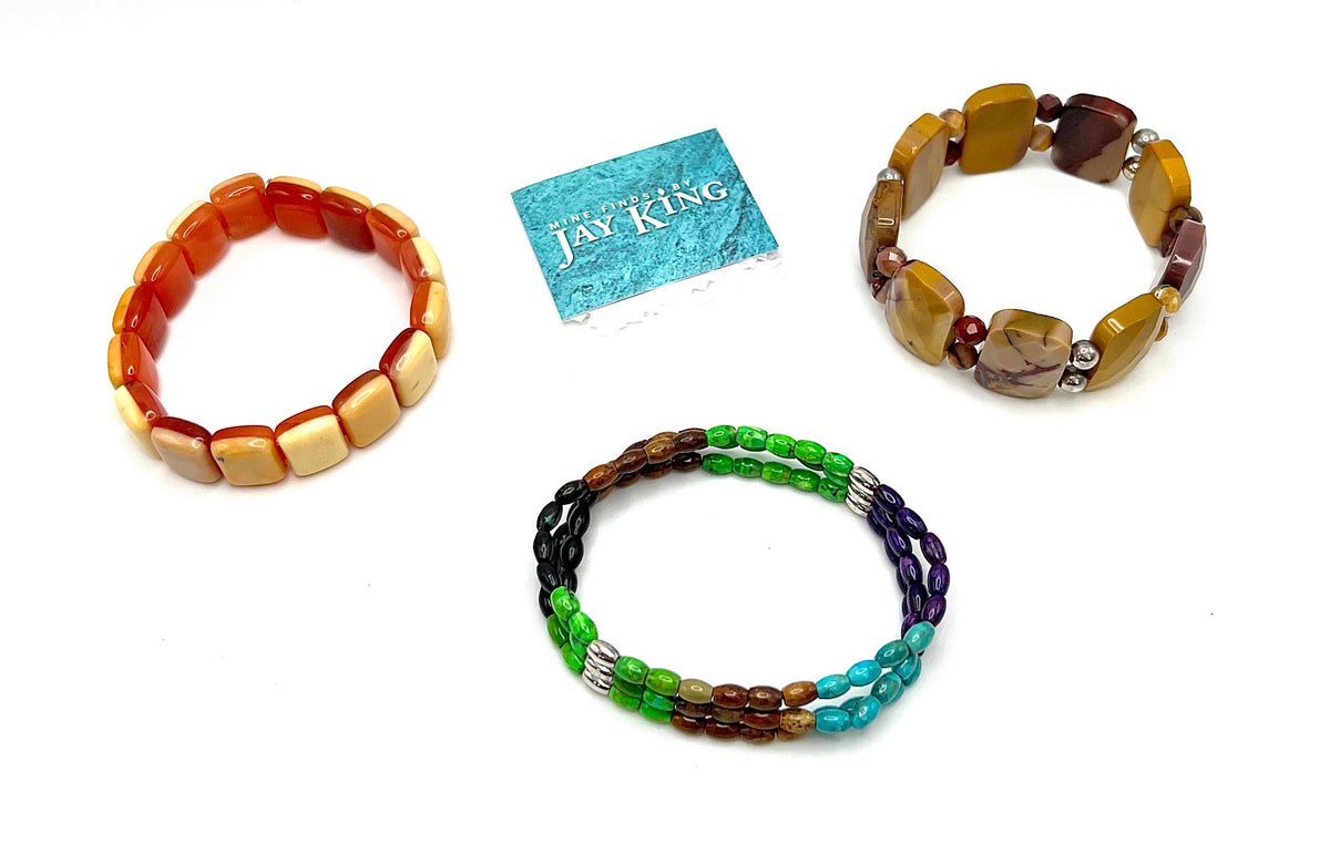 Jay King Sterling Silver Natural Gemstone Bracelet Gift Bundle