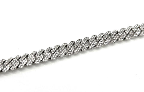 18CT DEF-VVS Moissanite Cuban Link Chain 8mm 22" 85G - Luxury