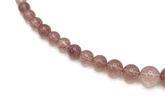 Jay King Pink Strawberry Quartz Sterling Silver Beaded Necklace 18"