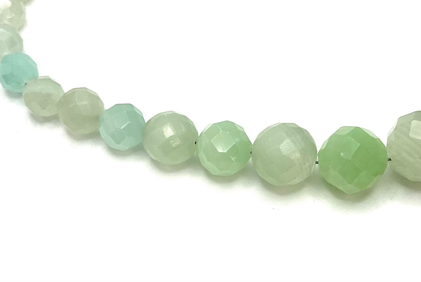 Jay King Green Calcite Graduated Sterling Silver Beaded Necklace 18"