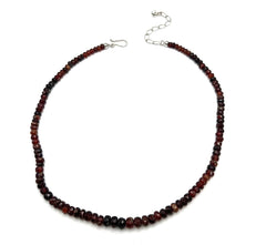 Jay King Graduated Spessartite Beaded Sterling Silver Necklace 18"