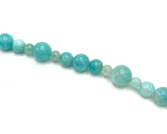 Jay King Alternating Blue Amazonite Beaded Sterling Silver Necklace 36"