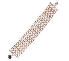 Bronzo Italia 8" Multi-strand Curb Link Bracelet, 8"L; 7" fit