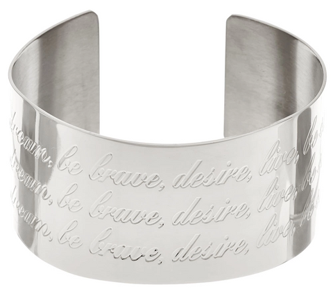 Stainless Steel Inspirational Extra Bold Cuff, Size 6-3/4"