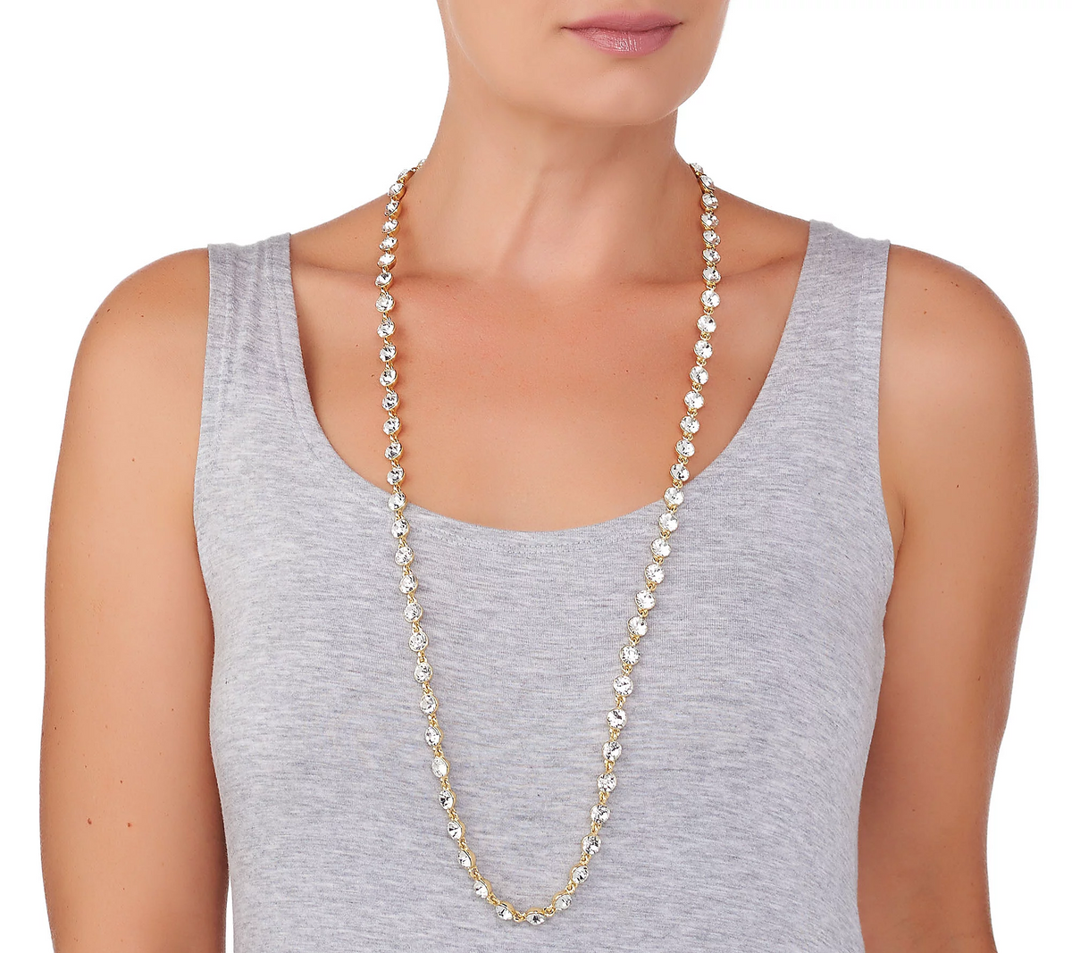 Isaac Mizrahi Live! 36'' Faceted Crystal Necklace