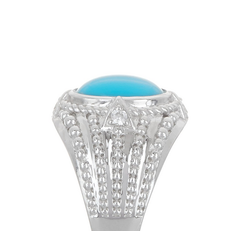 Affinity Gems Sleeping Beauty Turquoise Sterling Silver Ring Size 8