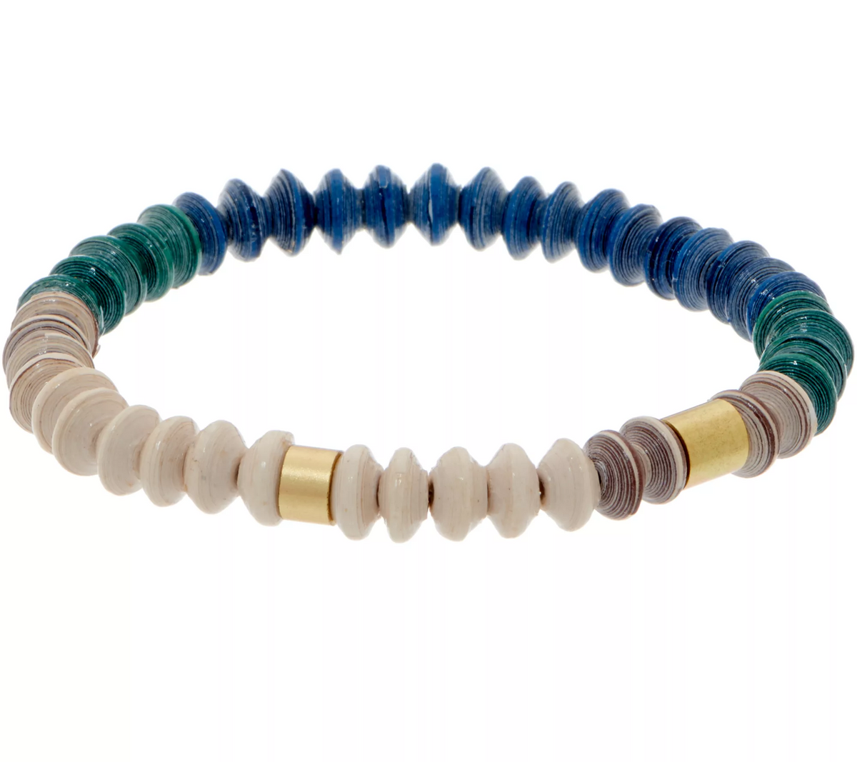 31 Bits Multi-Color Bliss Stretch Bracelet, Size 6-3/4"