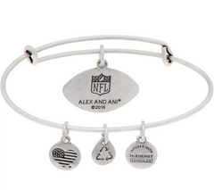 Alex and Ani Silvertone  Saints Charm Bangle, Size 7-1/2"