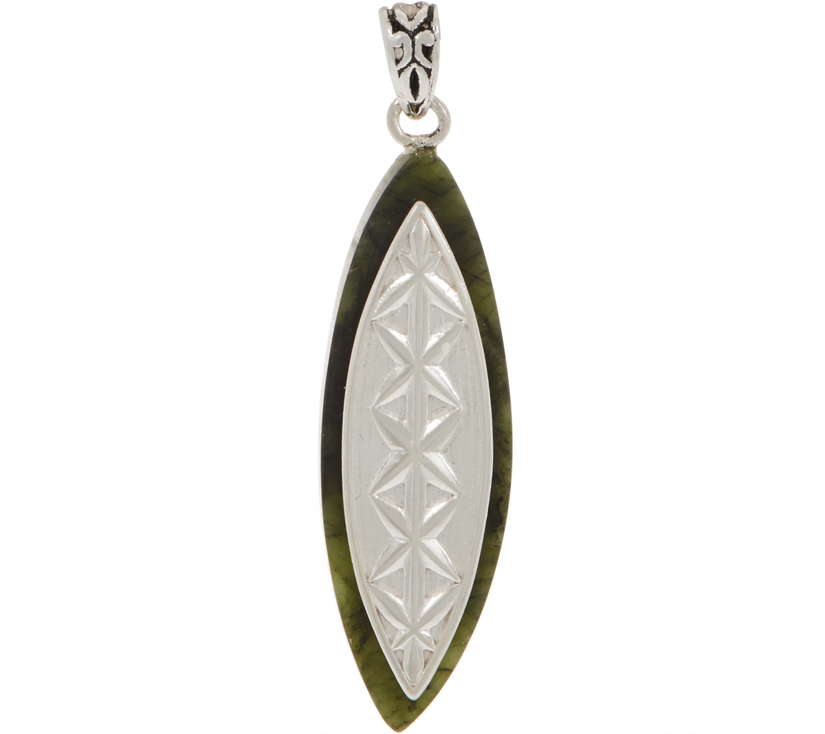 Connemara Marble Sterling Silver Choice of Diamond Cut Pendant