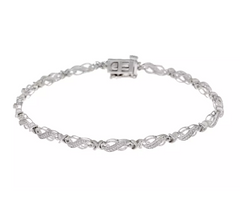 Affinity Diamond Sterling Silver 1/4ctw Tennis Bracelet 8"