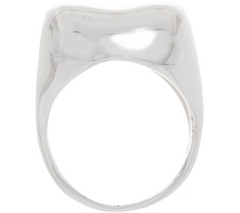 RLM Bronze Rectangle Tablet Ring, White color, Size 8