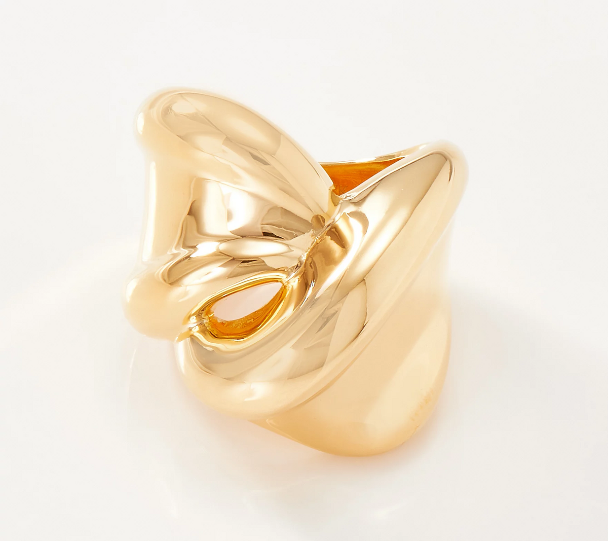 Gold One 1K Gold Polished Twisted Band Ring Size 7