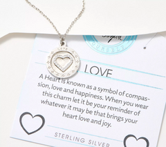 T. Jazelle Sterling Silver Charm Necklace, Heart