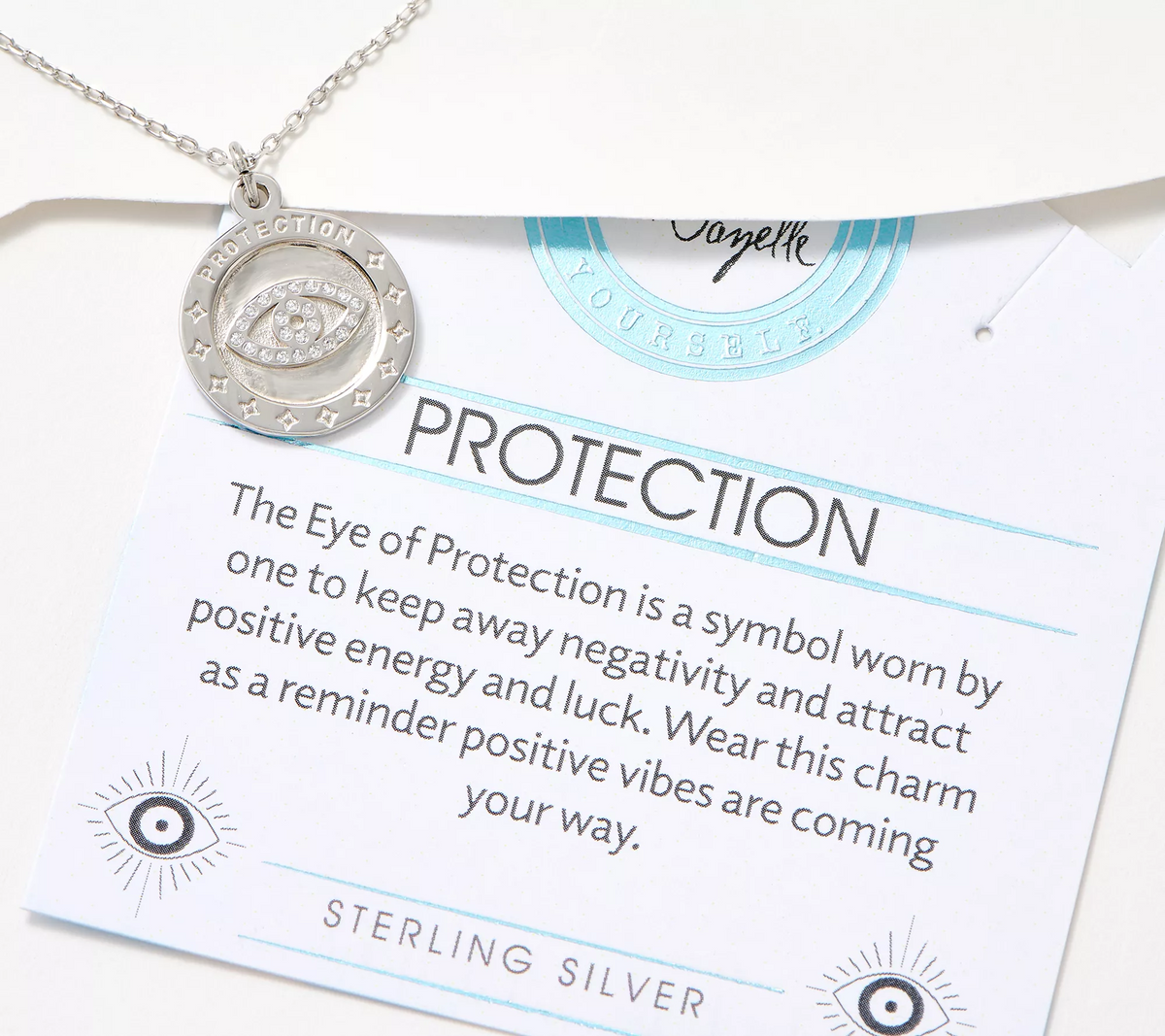 T. Jazelle Sterling Silver Charm Necklace, Eye