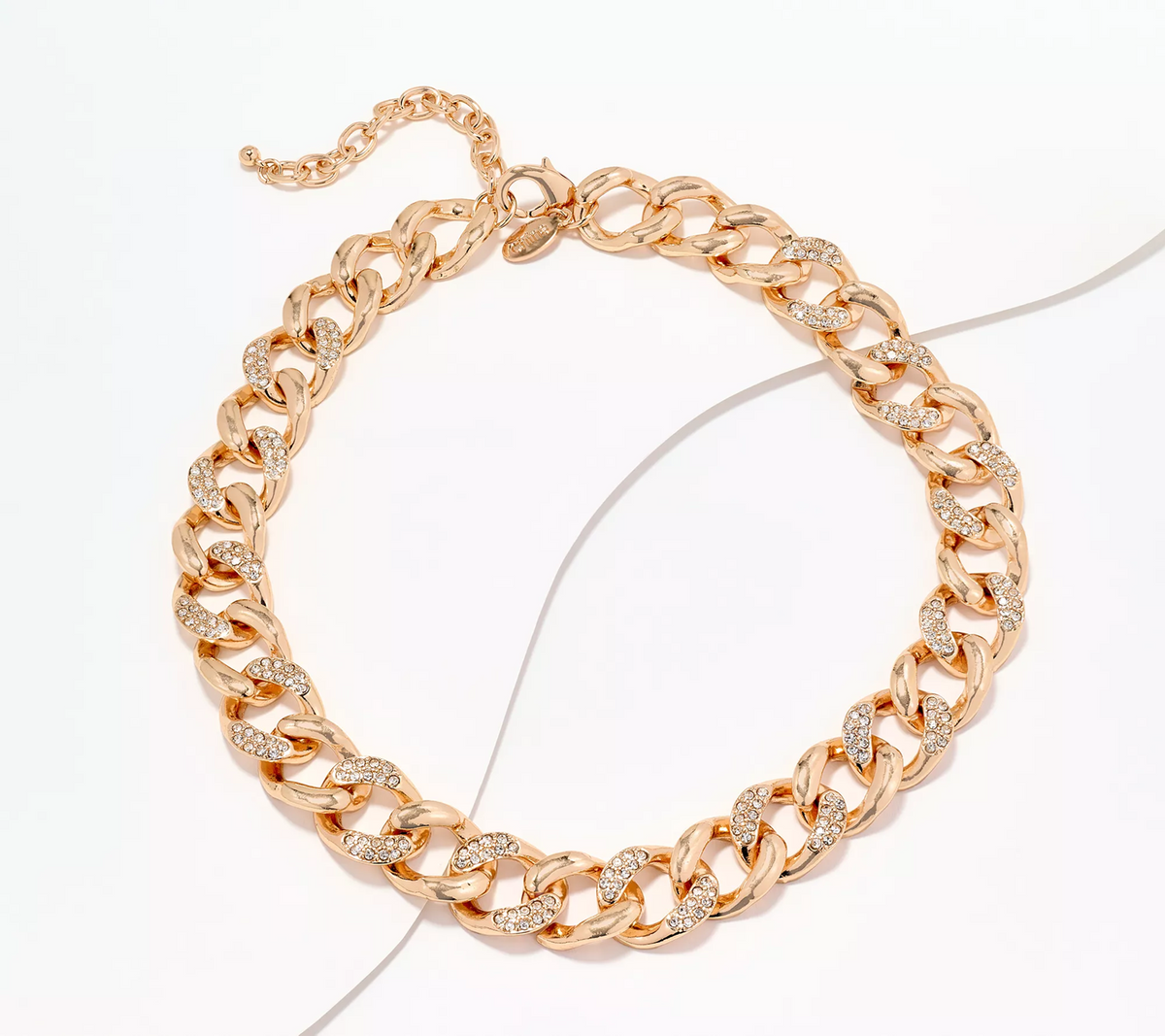 Joan Rivers Pave Link Chain Necklace, Goldtone