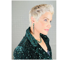 Joan Rivers Red Carpet Linear Drop Earrings, Evergreen