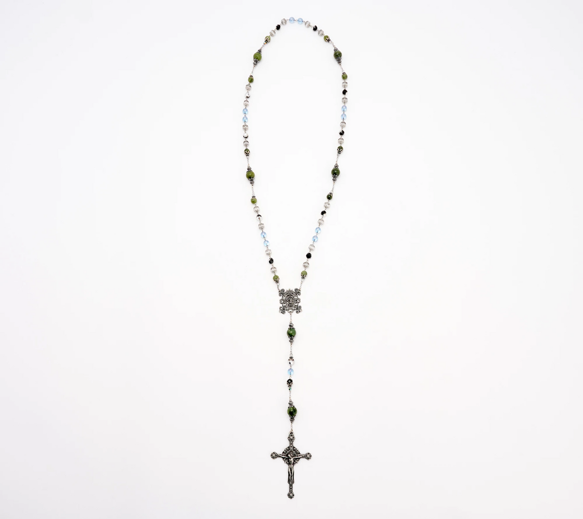 Connemara Marble Mother's Love Rosary, Sterling Silver