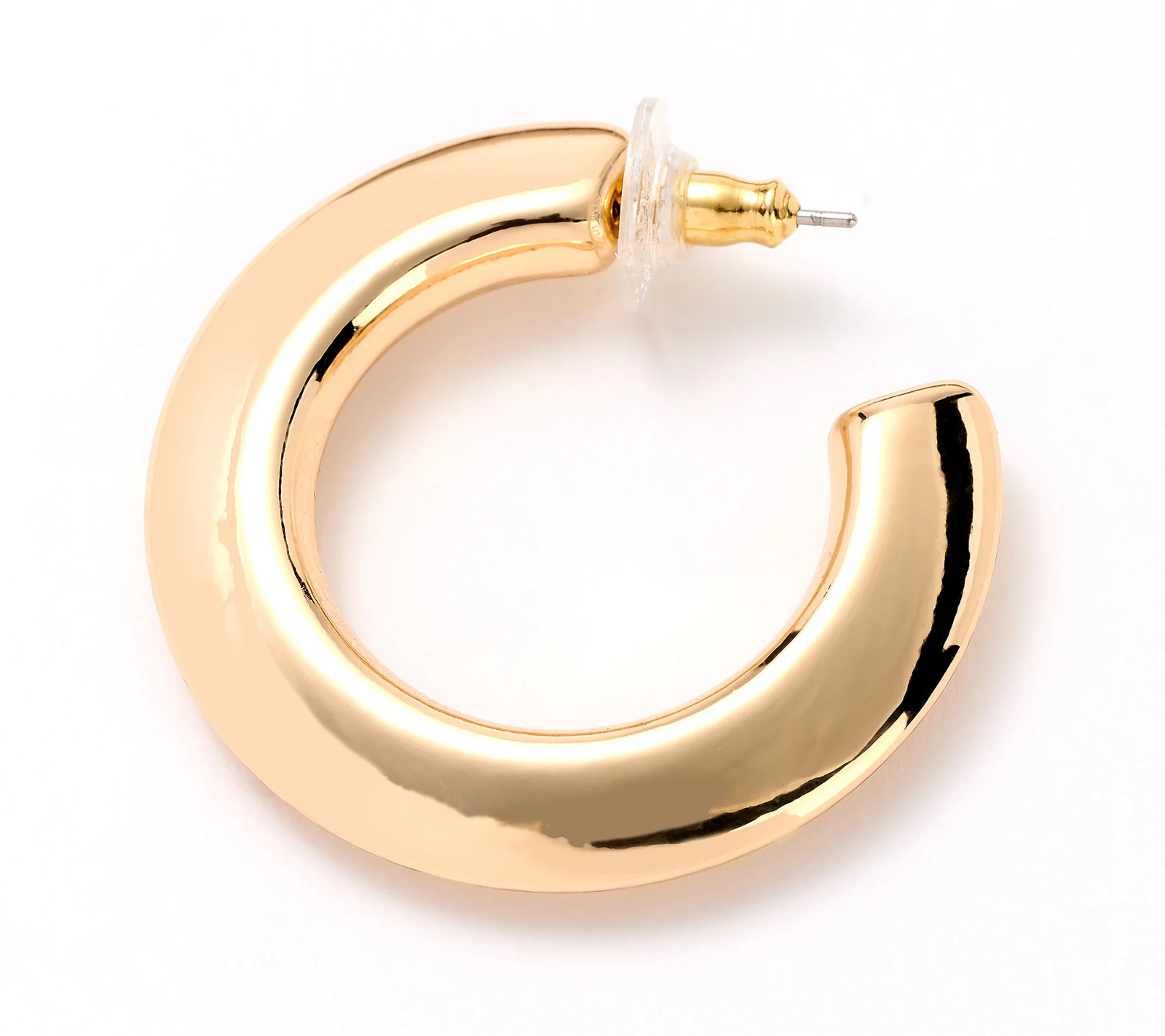 Joan Rivers Knife Edge Hoop Earring, Rose Gold Tone