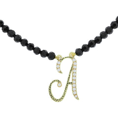 Heidi Daus "The A to Z Sparkle" Beaded Initial "A" Letter Necklace