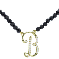 Heidi Daus "The A to Z Sparkle" Beaded Initial "B" Letter Necklace