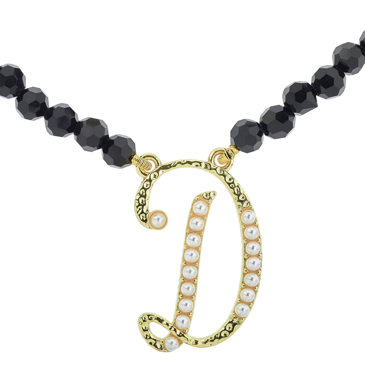 Heidi Daus "The A to Z Sparkle" Beaded Initial "D" Letter Necklace