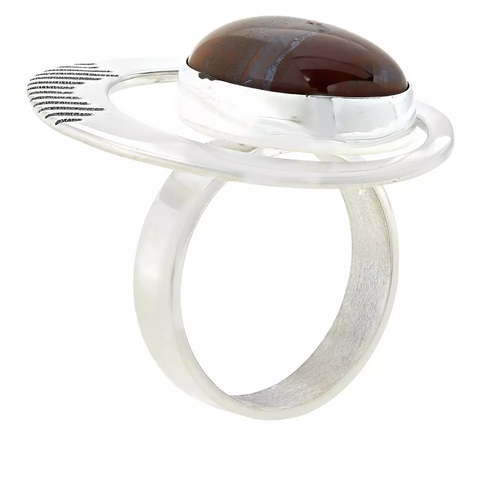 Jay King Sterling Silver Gallery Collection Desert Sunset Stone Ring. Size 7