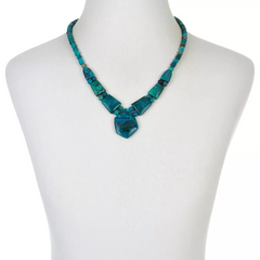 Jay King Sterling Silver Chrysocolla Necklace. 18"