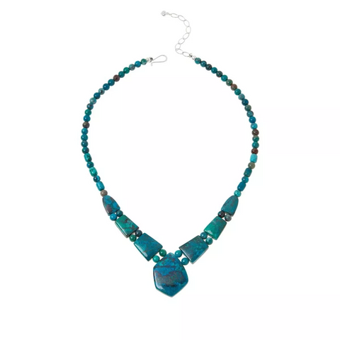 Jay King Sterling Silver Chrysocolla Necklace. 18"