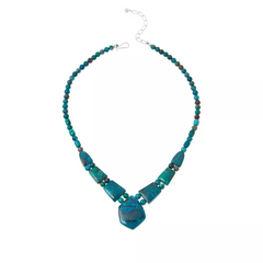 Jay King Sterling Silver Chrysocolla Necklace. 18"