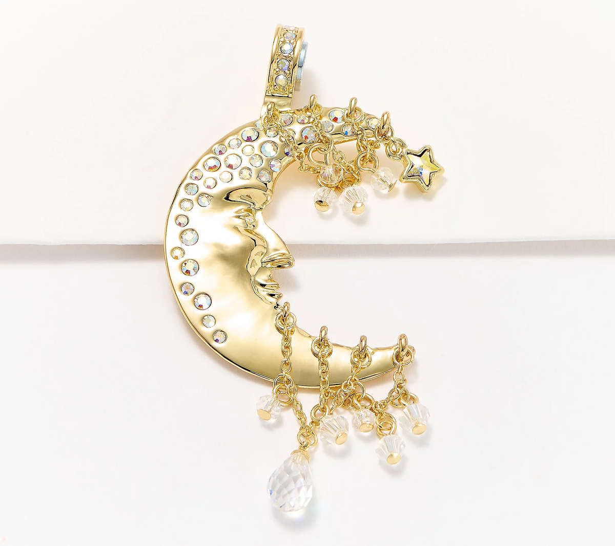 Kirks Folly Dancing in the Moonlight Magnetic Enhancer Pendant, Goldtone