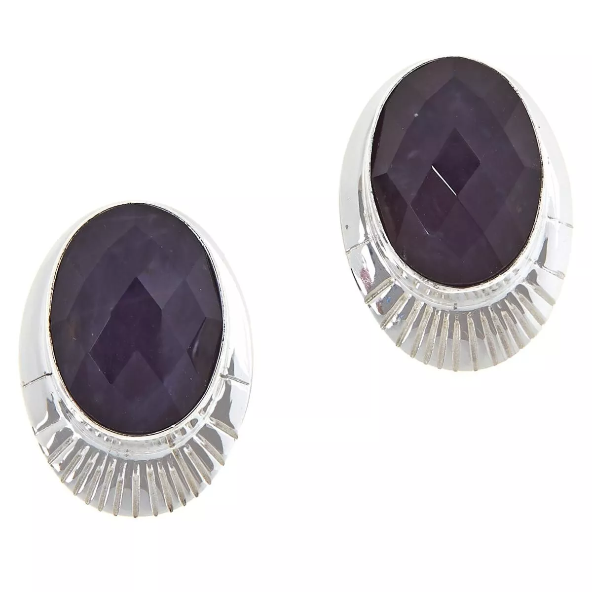 Jay King Sterling Silver Purple Twilight Chalcedony Earrings