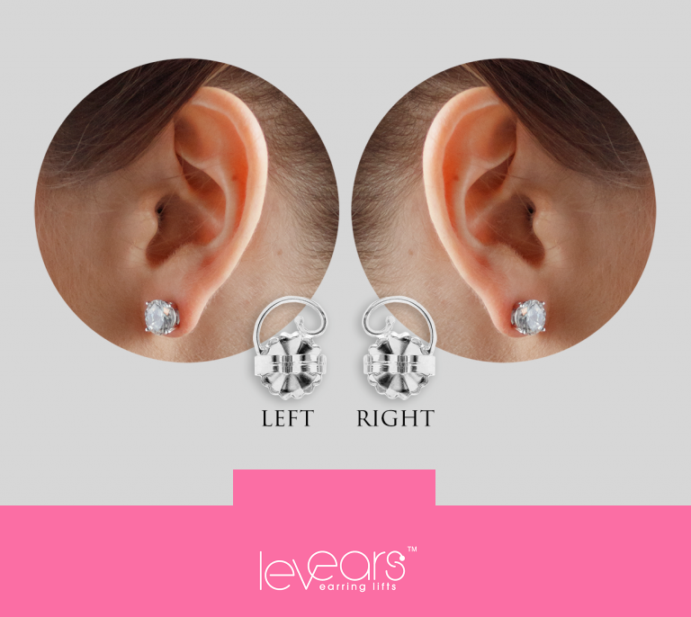 Levears™ Earring Lifts – 1 Pair Gold-Plated Sterling Silver & 2 Pairs Stainless Steel