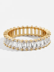 Baublebar Mini Aldia Baguette Cubic Zirconia Eternity Band Ring Size 8