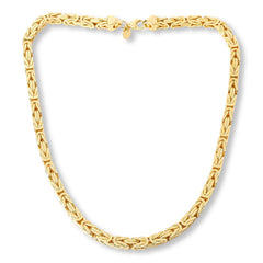 Bellezza Bronze Diamond-Cut Square Byzantine Chain Necklace,  21"