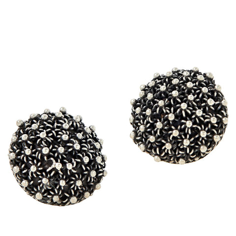 Bali RoManse Sterling Silver Textured Round Stud Earrings, Silvertone