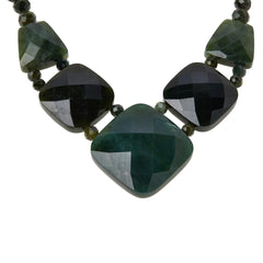 Jay King Sterling Silver Nephrite Jade Reversible Statement Necklace, 18"