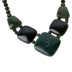 Jay King Sterling Silver Nephrite Jade Reversible Statement Necklace, 18"