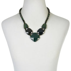 Jay King Sterling Silver Nephrite Jade Reversible Statement Necklace, 18"